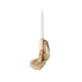 Coryphee Candleholder – Brown Onyx